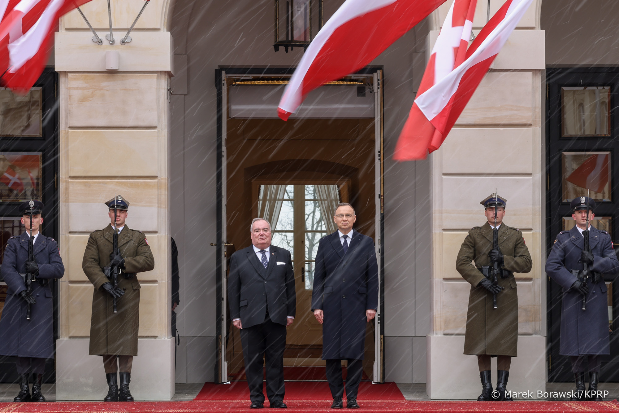 The Grand Master on an official visit to Polish President Andrzej Duda