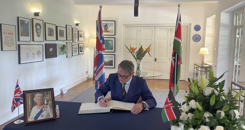 Signing the Book of Condolance
