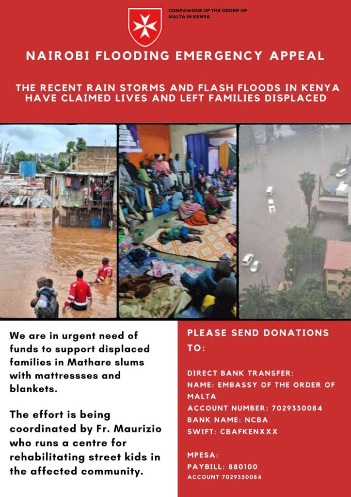 Nairobi flooding appeal - Embassy of the Sovereign Order of Malta to Kenya